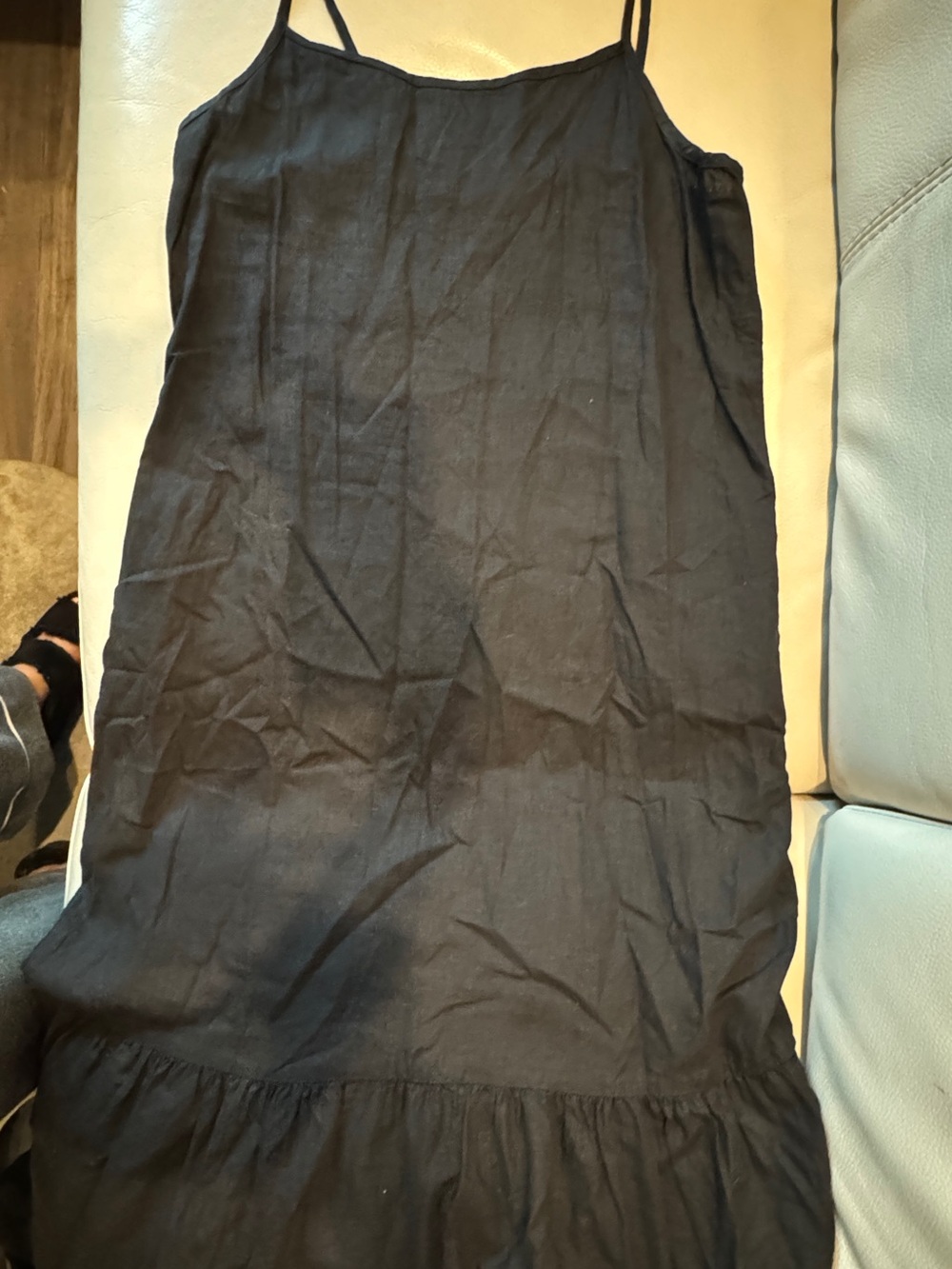 Urban Renewal Black linen blend Slip Dress